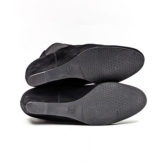 Stuart Weitzman Women Black Suede Dressy Office Wedge Ankle boots size 9.5 - Picture 3 of 12